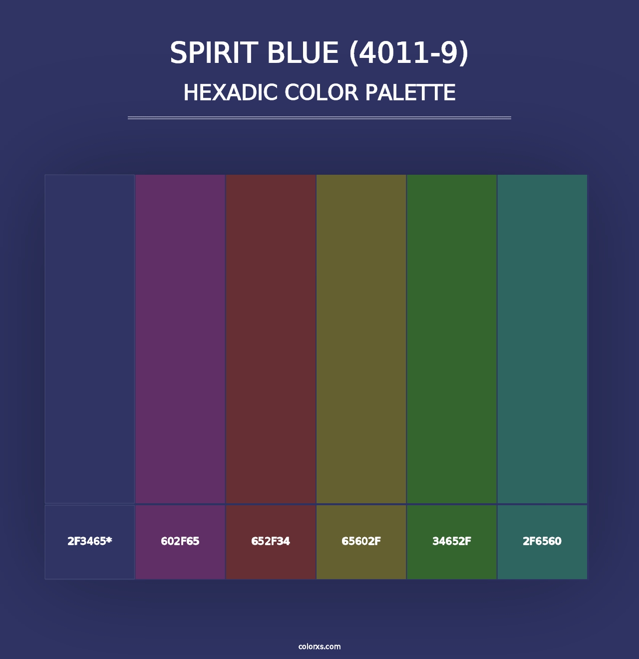 Spirit Blue (4011-9) - Hexadic Color Palette