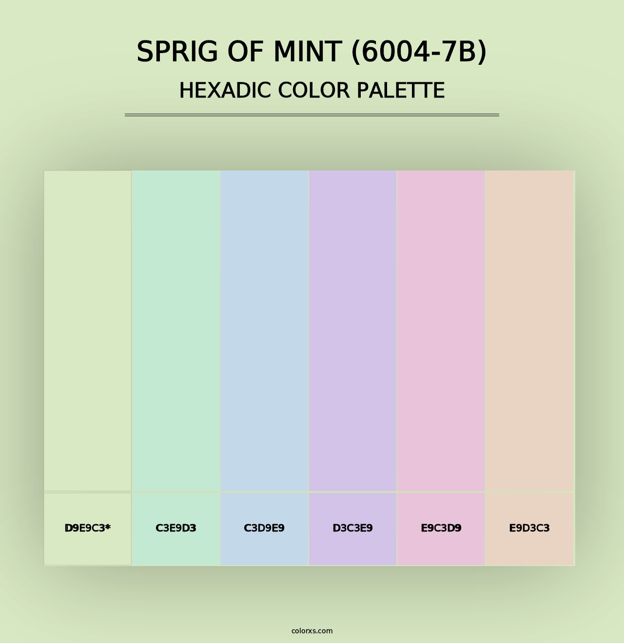 Sprig of Mint (6004-7B) - Hexadic Color Palette