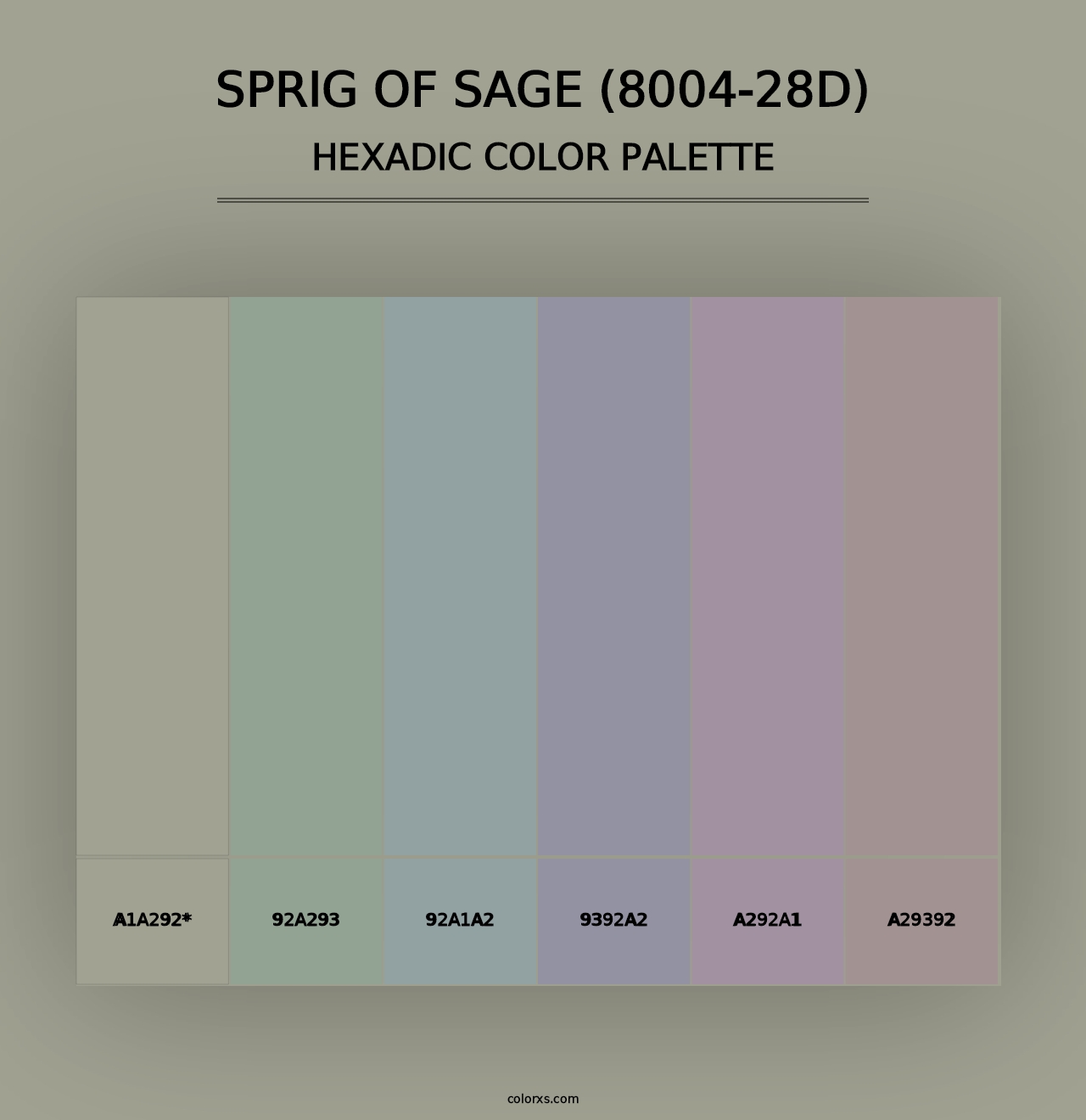 Sprig of Sage (8004-28D) - Hexadic Color Palette