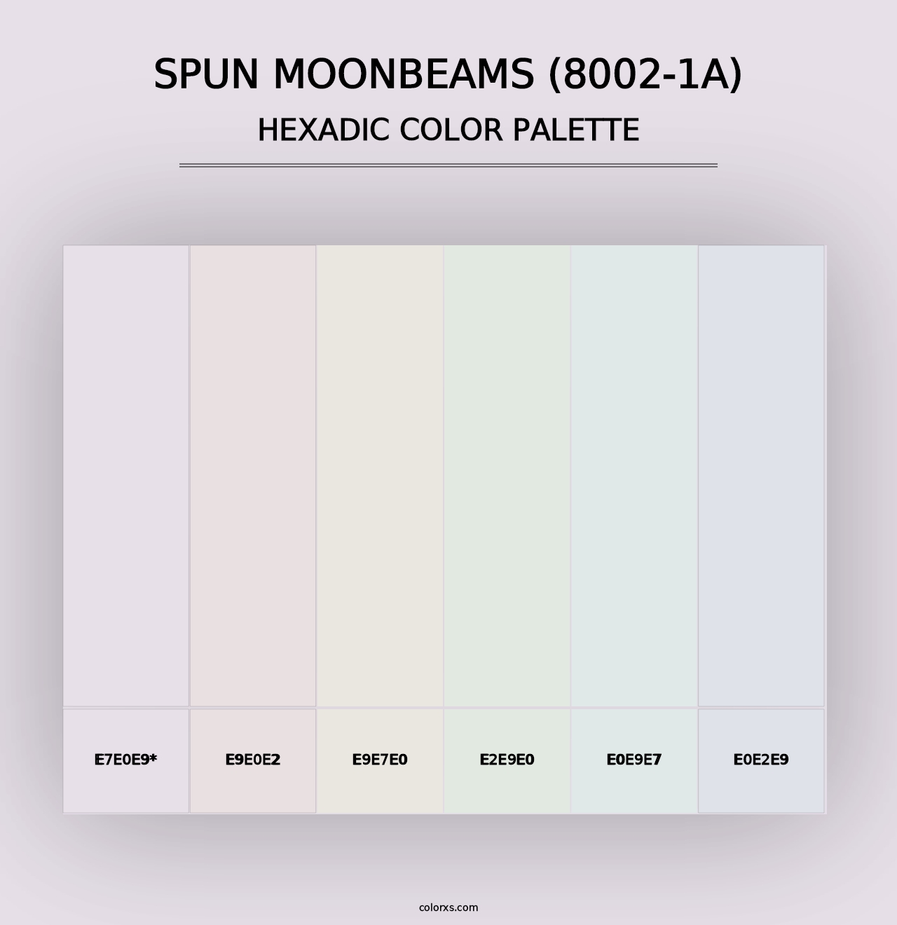 Spun Moonbeams (8002-1A) - Hexadic Color Palette