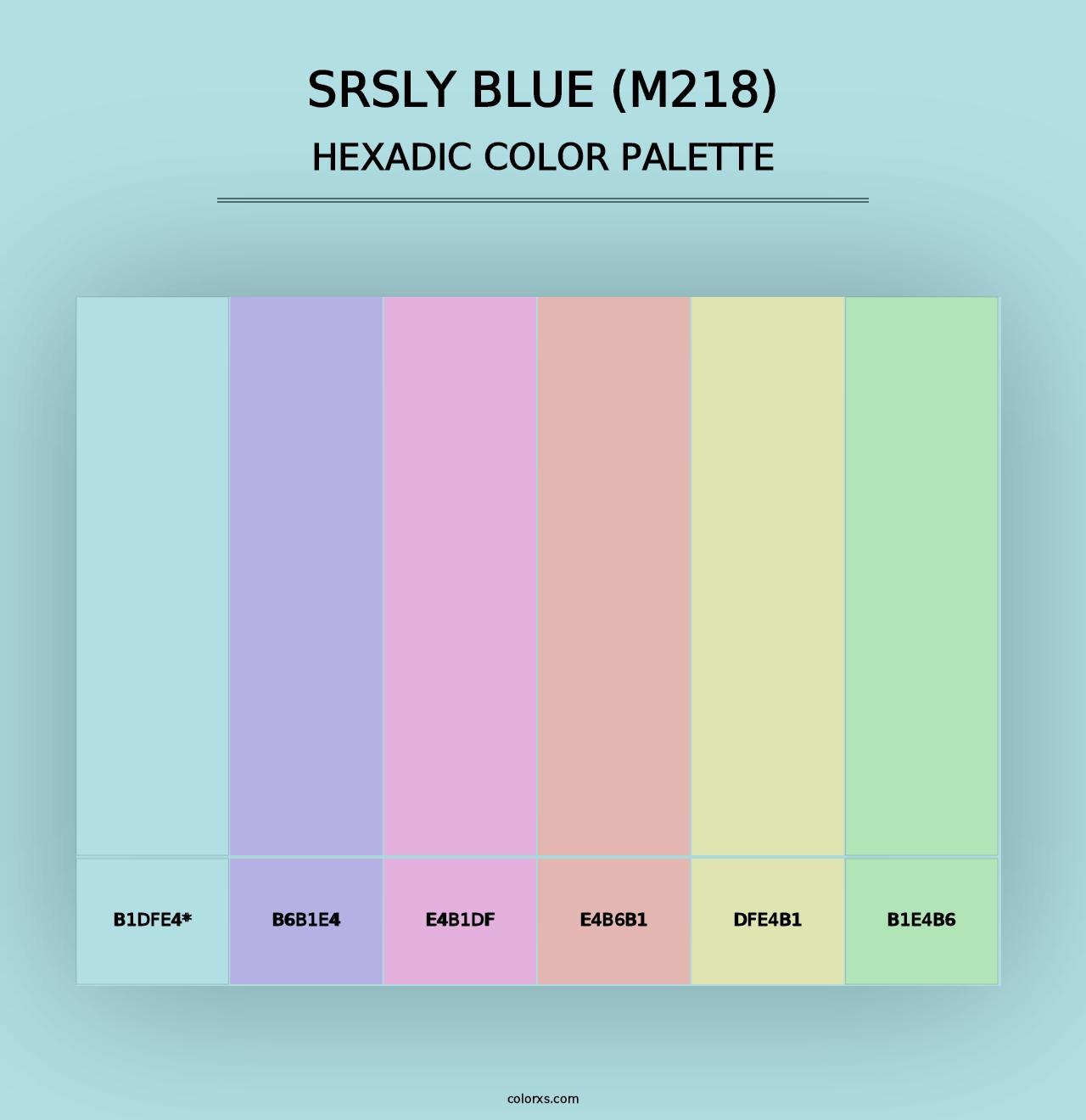 Srsly Blue (M218) - Hexadic Color Palette