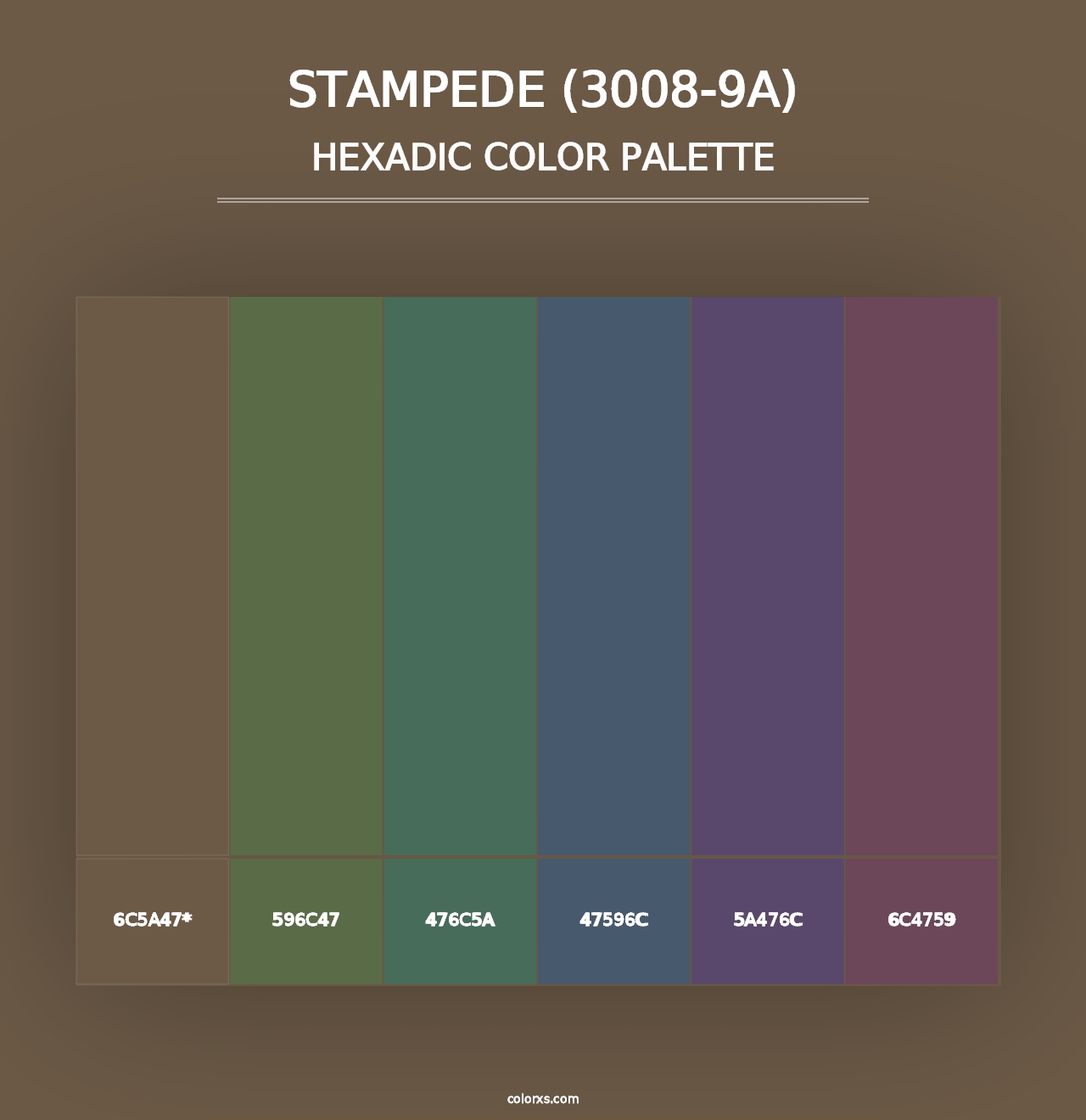 Stampede (3008-9A) - Hexadic Color Palette