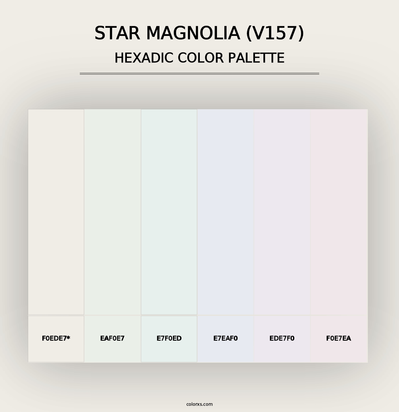 Star Magnolia (V157) - Hexadic Color Palette