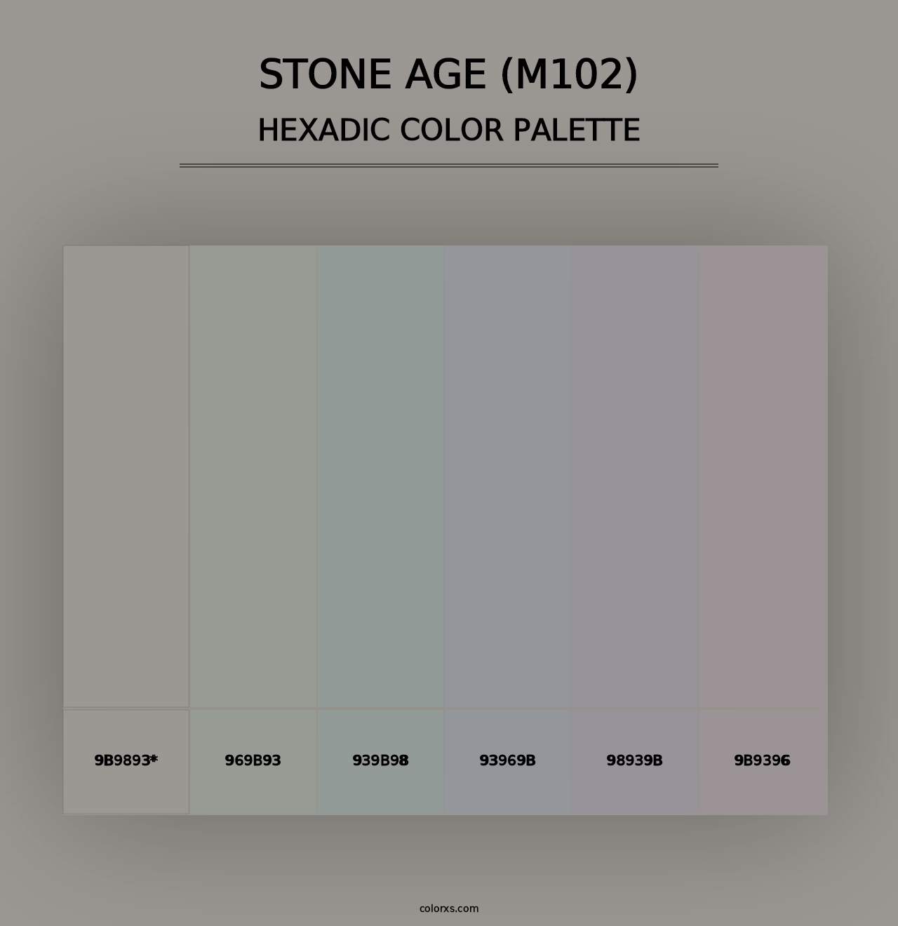 Stone Age (M102) - Hexadic Color Palette