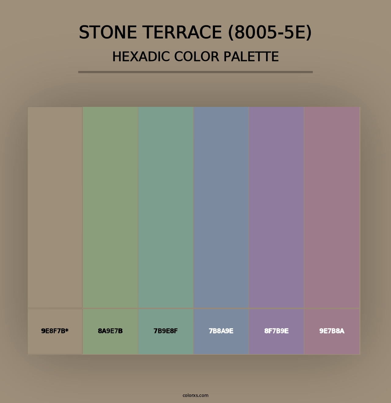 Stone Terrace (8005-5E) - Hexadic Color Palette