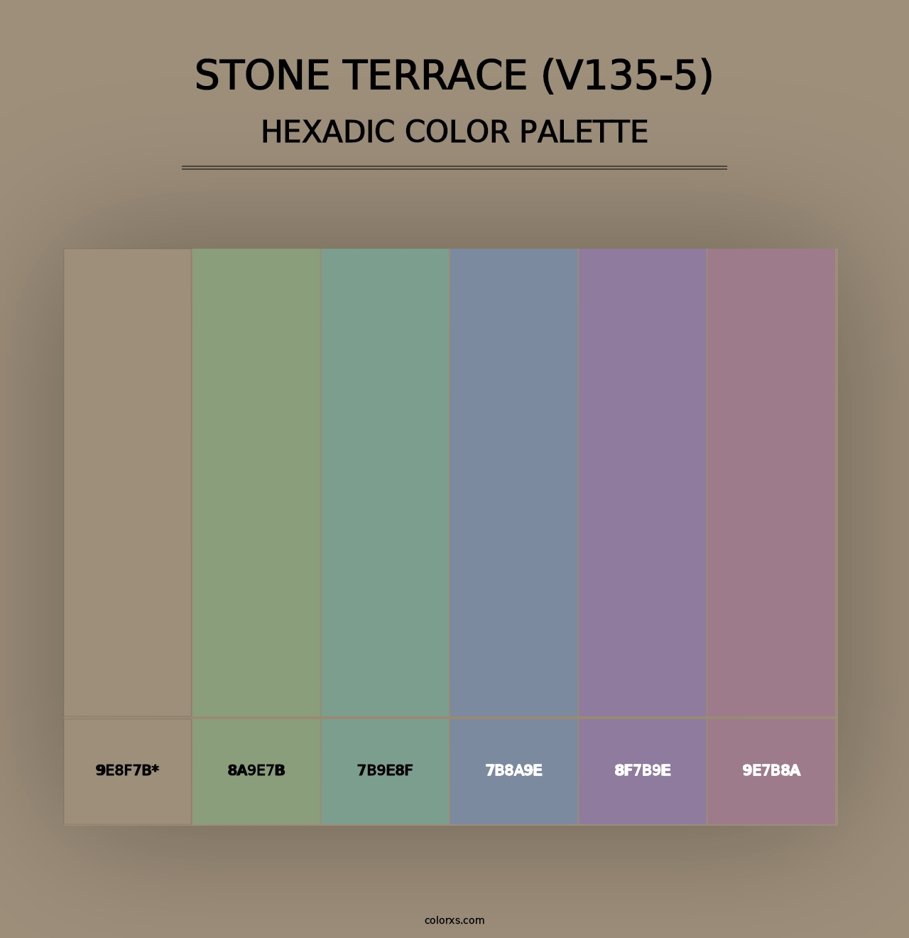 Stone Terrace (V135-5) - Hexadic Color Palette