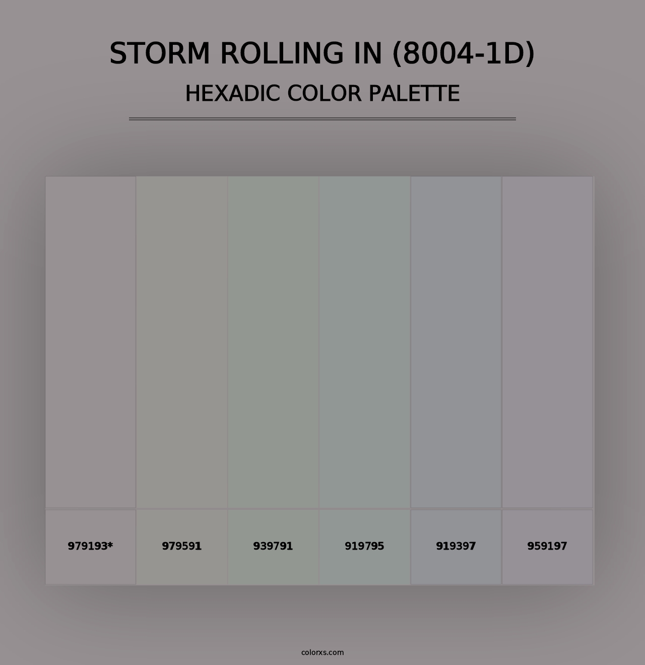 Storm Rolling In (8004-1D) - Hexadic Color Palette