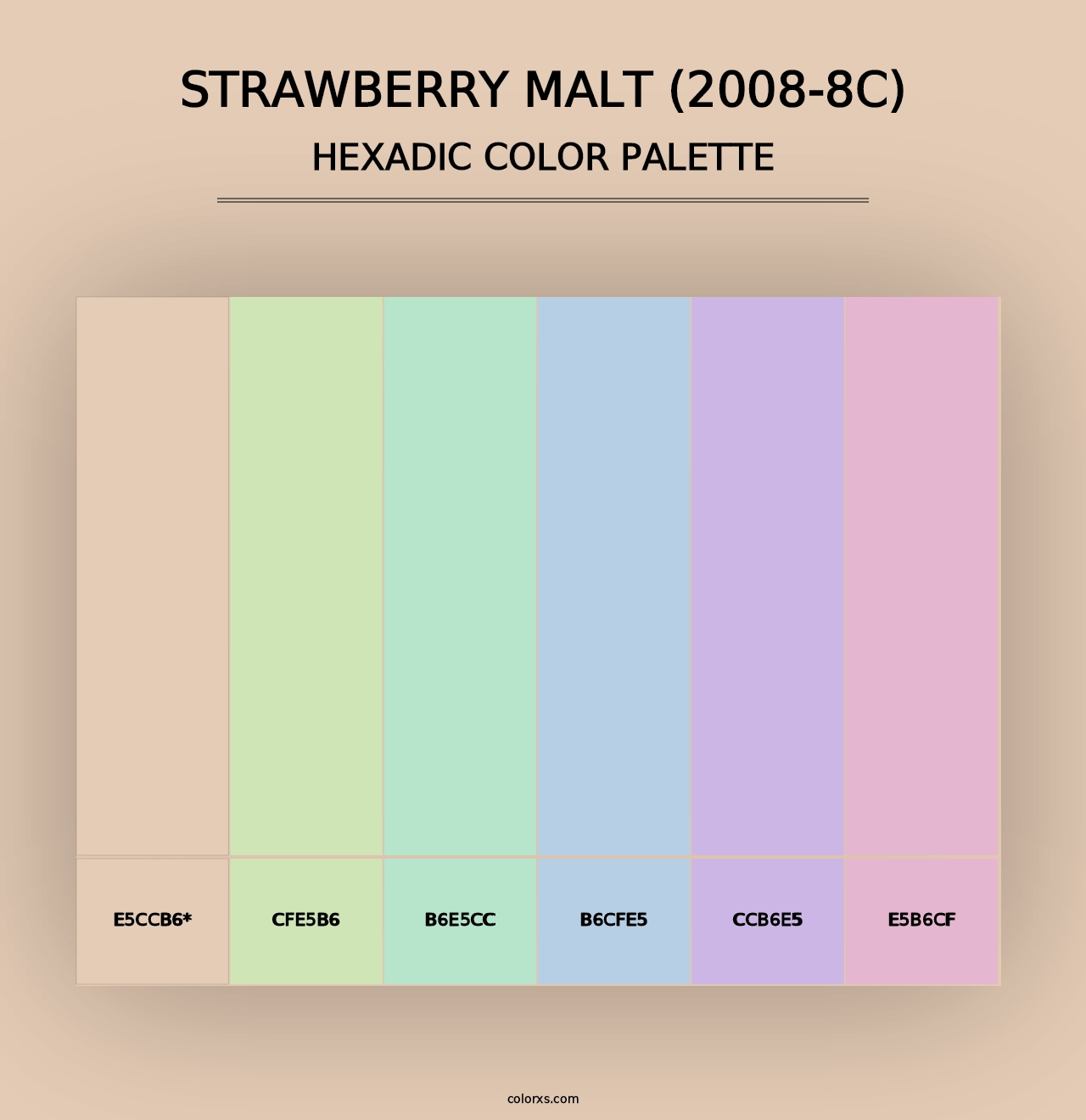 Strawberry Malt (2008-8C) - Hexadic Color Palette