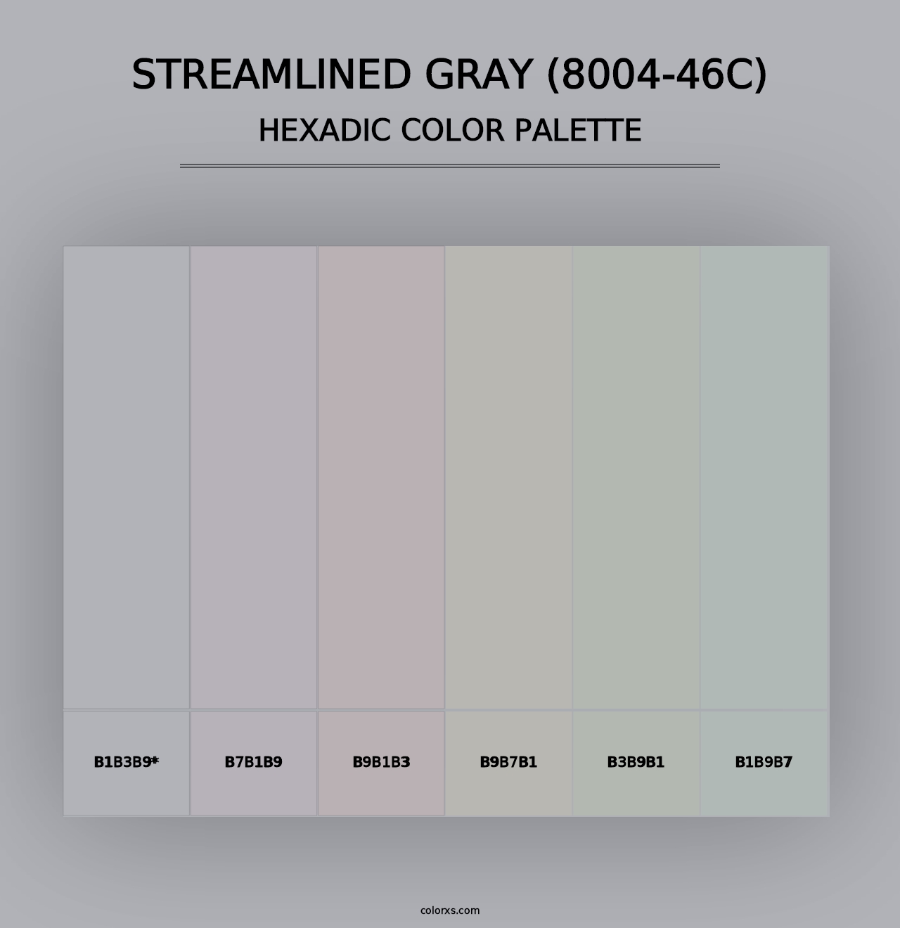 Streamlined Gray (8004-46C) - Hexadic Color Palette