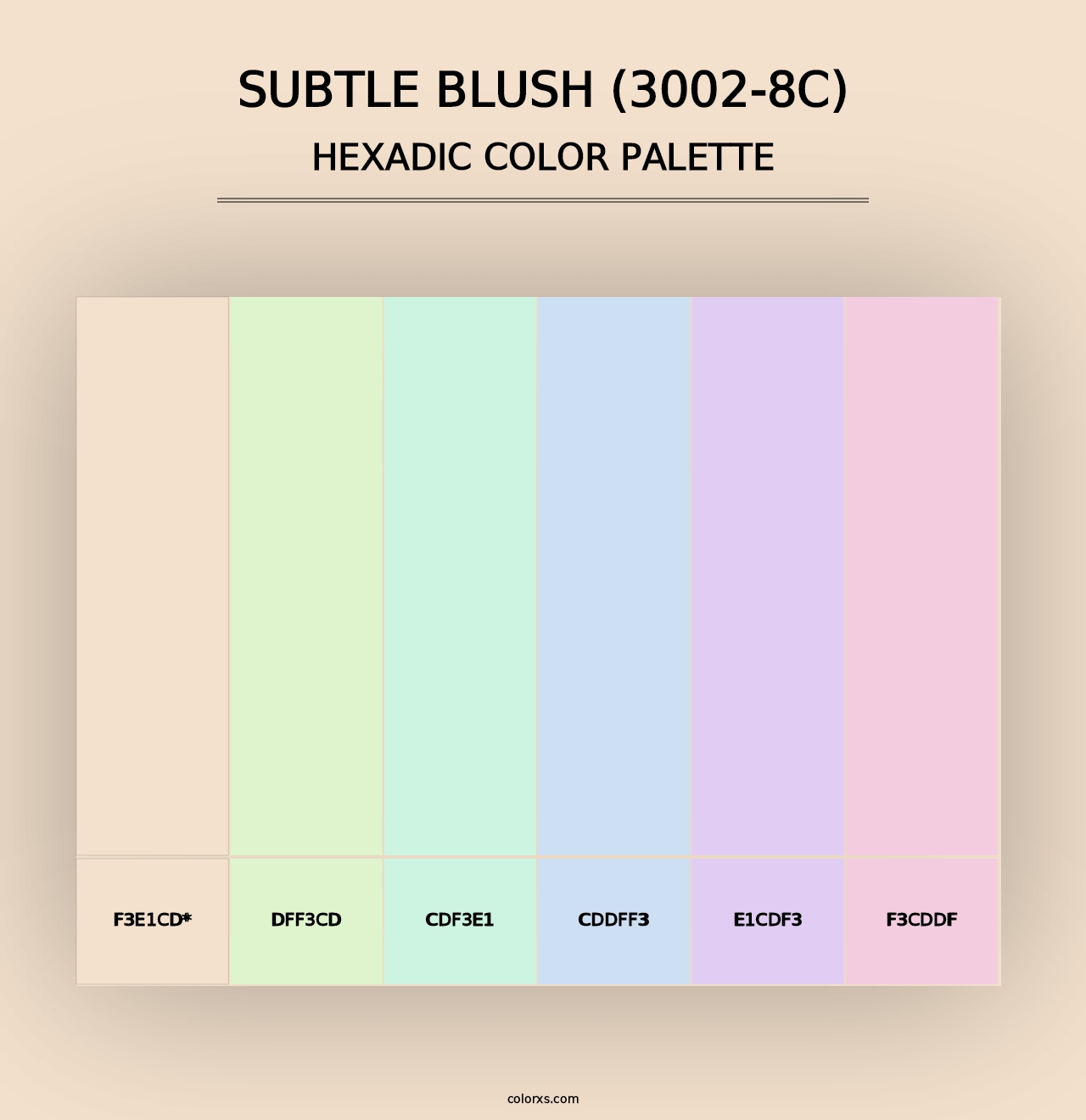 Subtle Blush (3002-8C) - Hexadic Color Palette