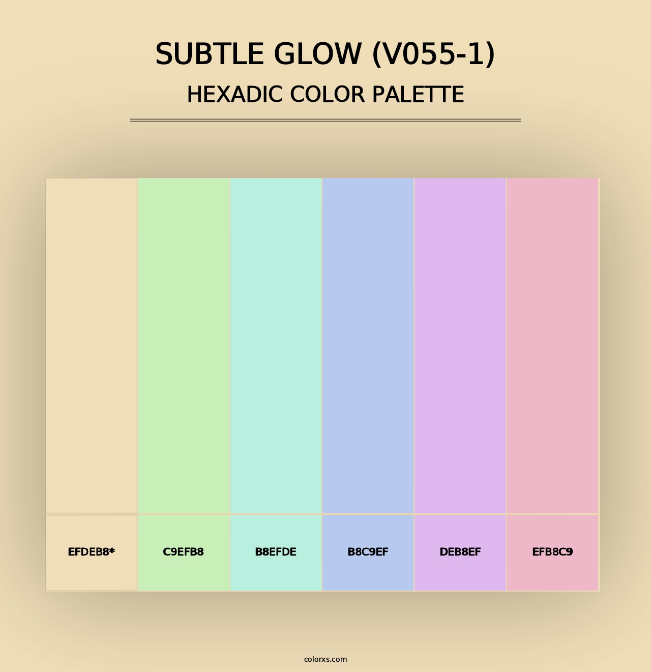 Subtle Glow (V055-1) - Hexadic Color Palette