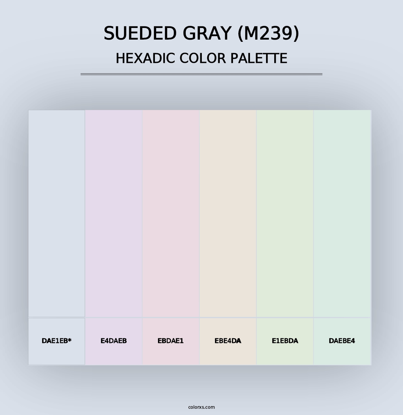 Sueded Gray (M239) - Hexadic Color Palette