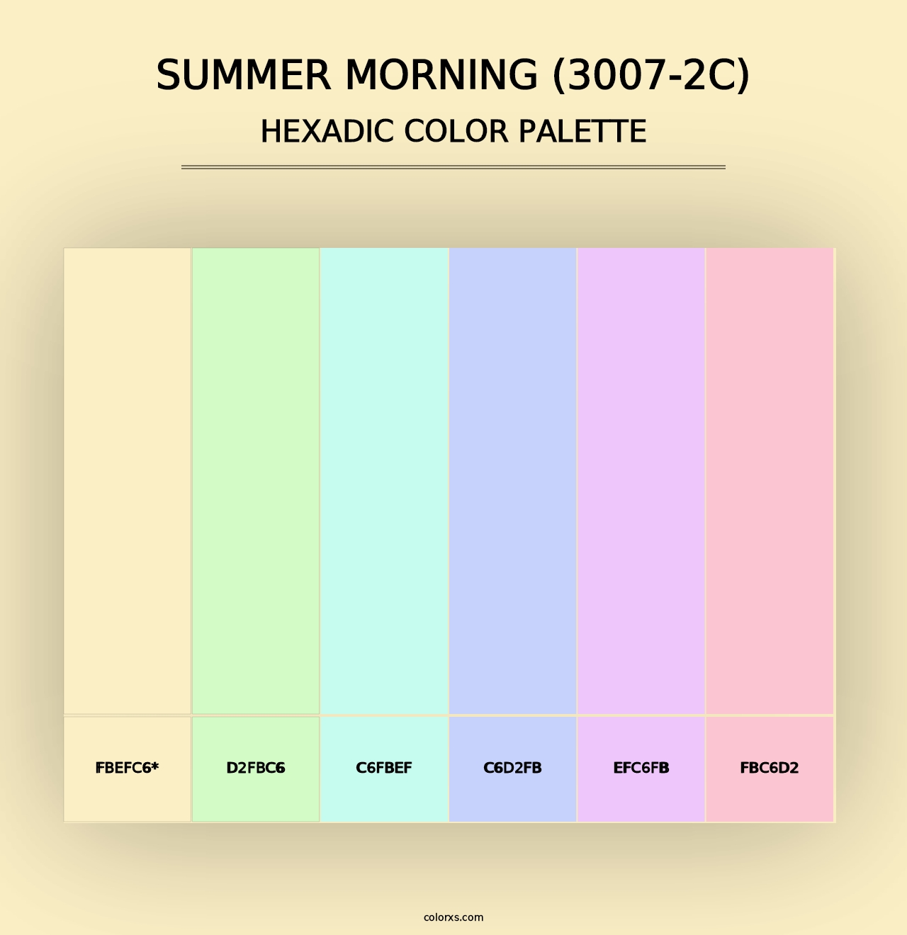 Summer Morning (3007-2C) - Hexadic Color Palette