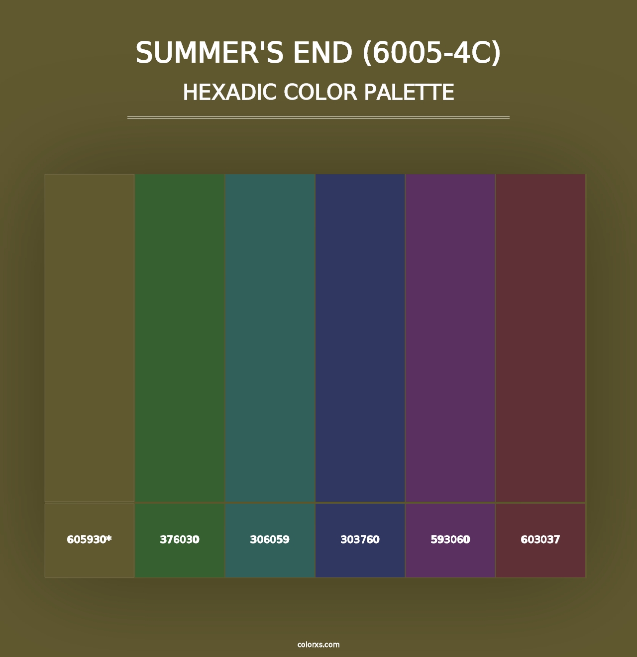 Summer's End (6005-4C) - Hexadic Color Palette