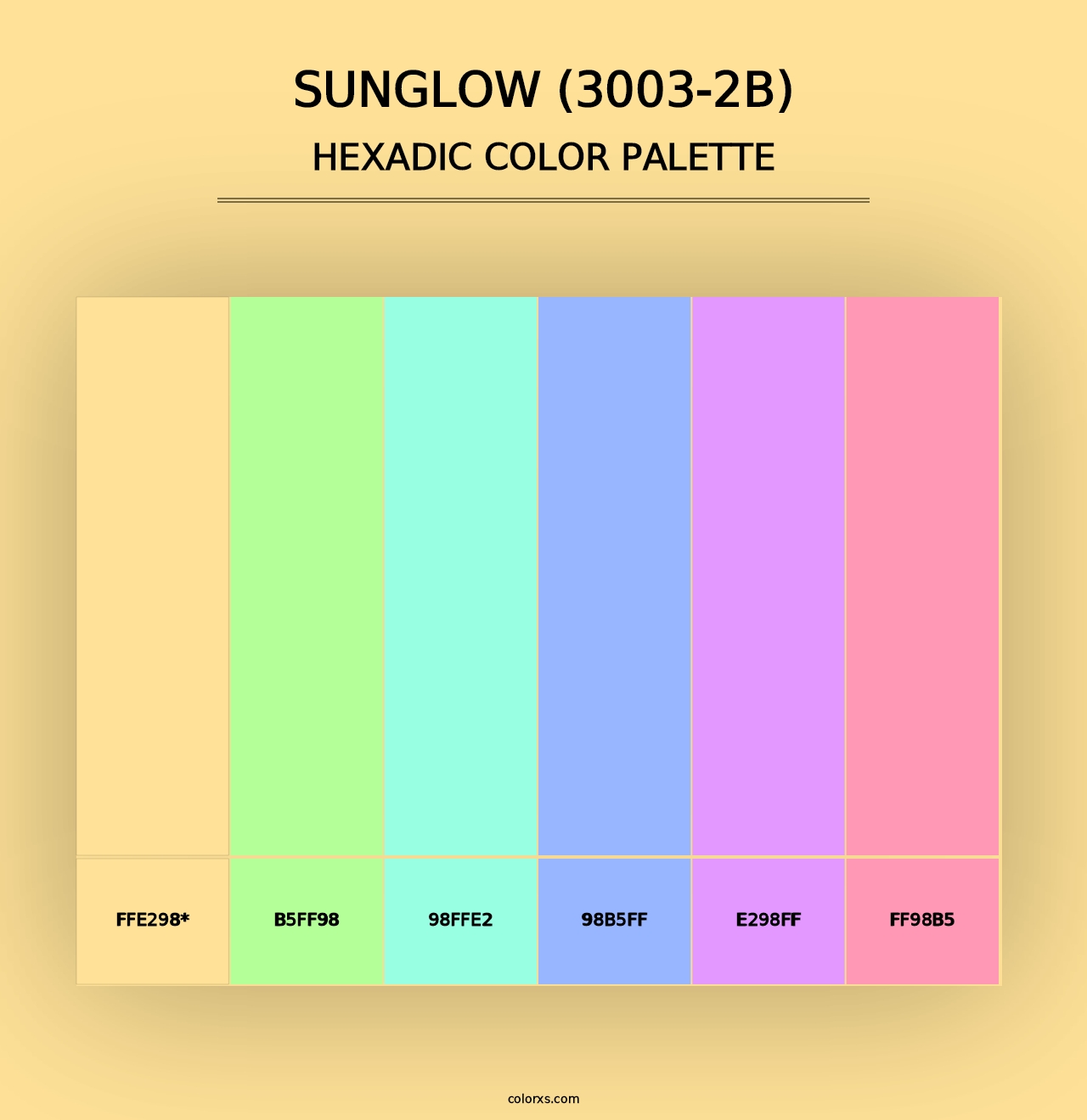 Sunglow (3003-2B) - Hexadic Color Palette