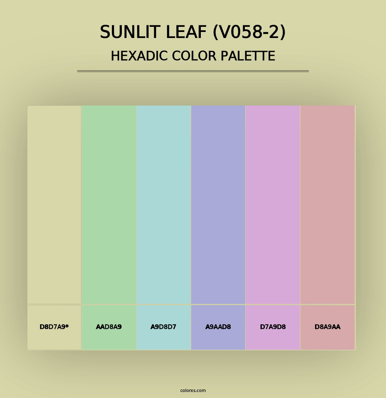 Sunlit Leaf (V058-2) - Hexadic Color Palette