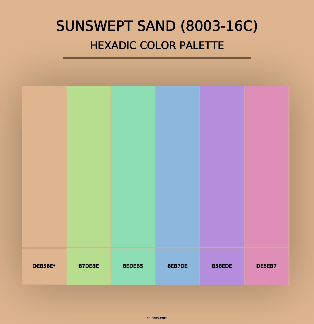 Sunswept Sand (8003-16C) - Hexadic Color Palette