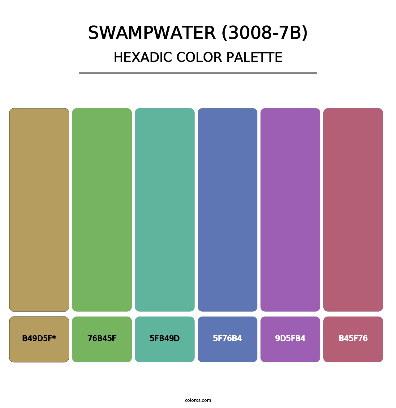 Swampwater (3008-7B) - Hexadic Color Palette