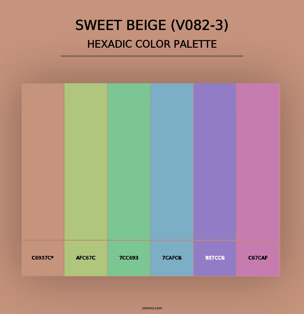 Sweet Beige (V082-3) - Hexadic Color Palette