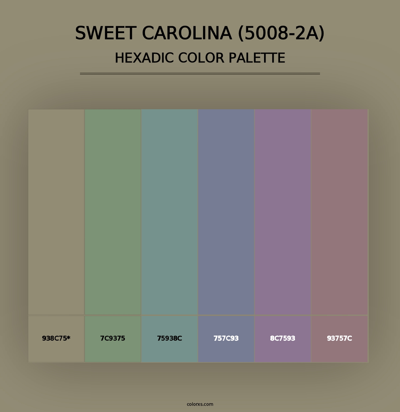 Sweet Carolina (5008-2A) - Hexadic Color Palette