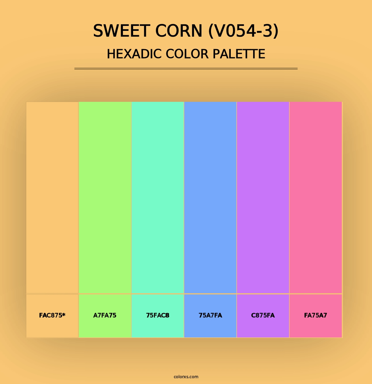 Sweet Corn (V054-3) - Hexadic Color Palette