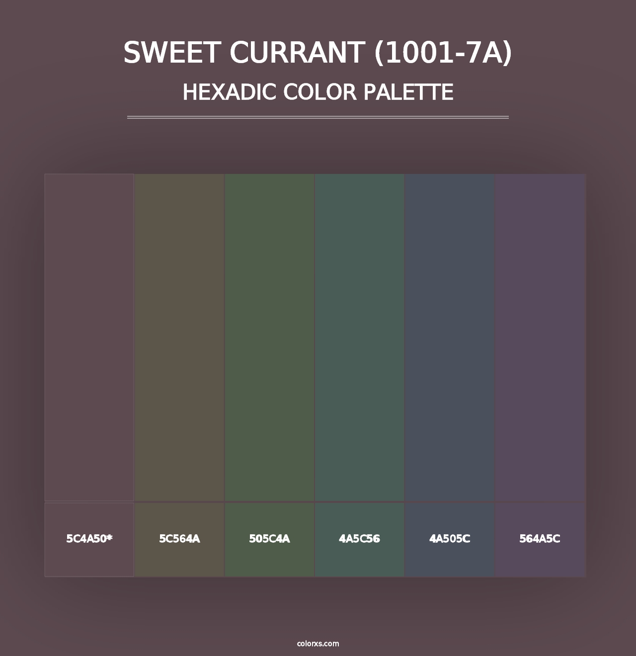 Sweet Currant (1001-7A) - Hexadic Color Palette