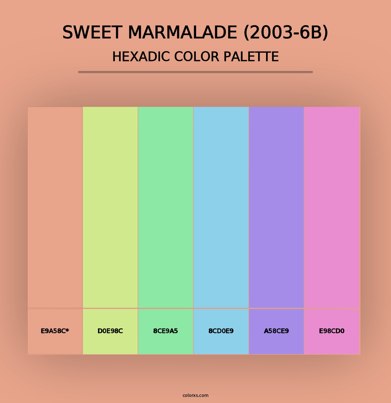 Sweet Marmalade (2003-6B) - Hexadic Color Palette