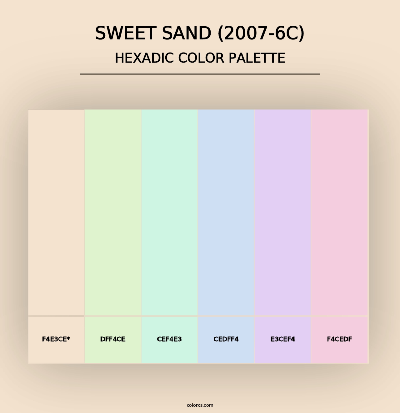 Sweet Sand (2007-6C) - Hexadic Color Palette