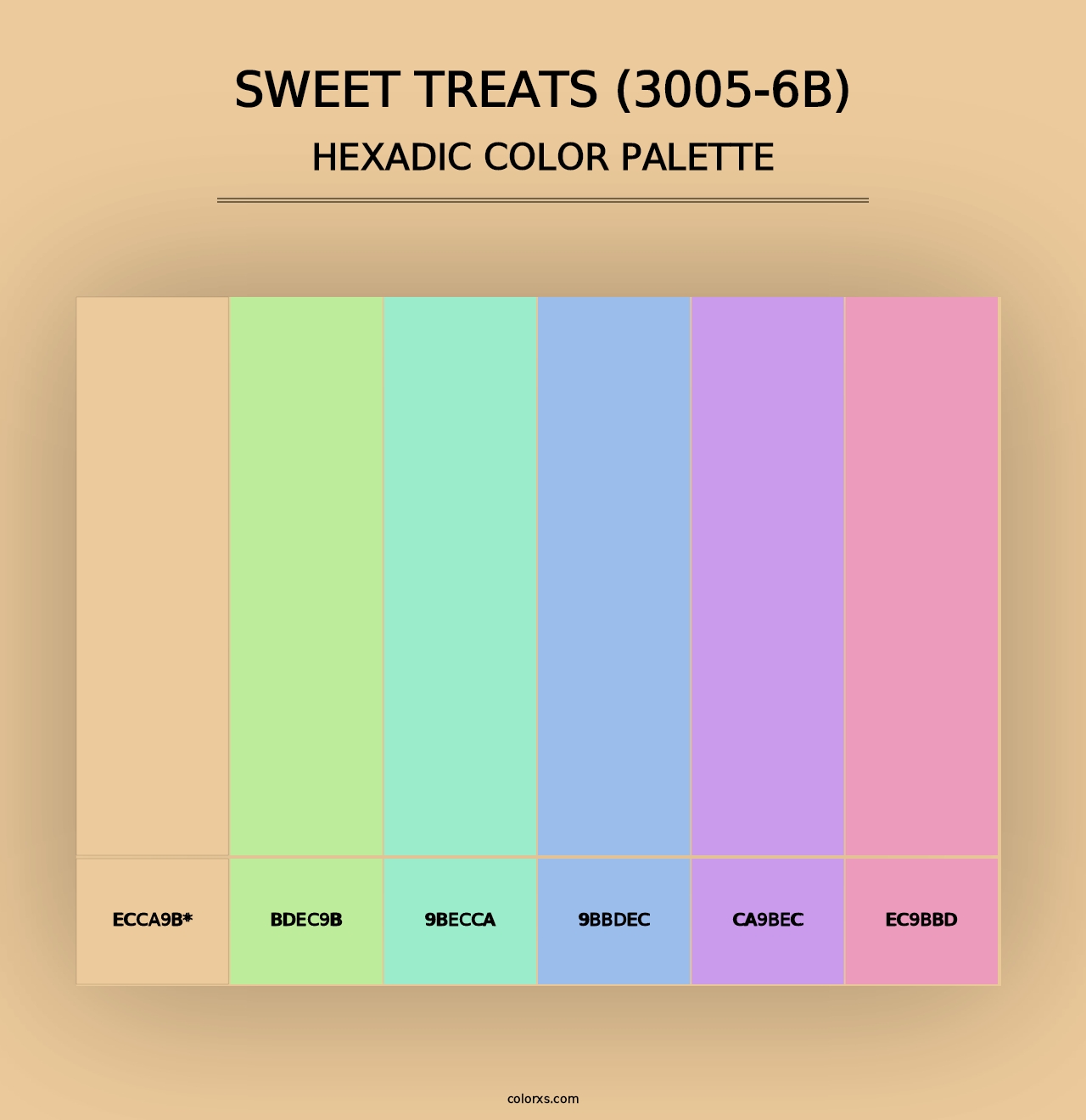 Sweet Treats (3005-6B) - Hexadic Color Palette