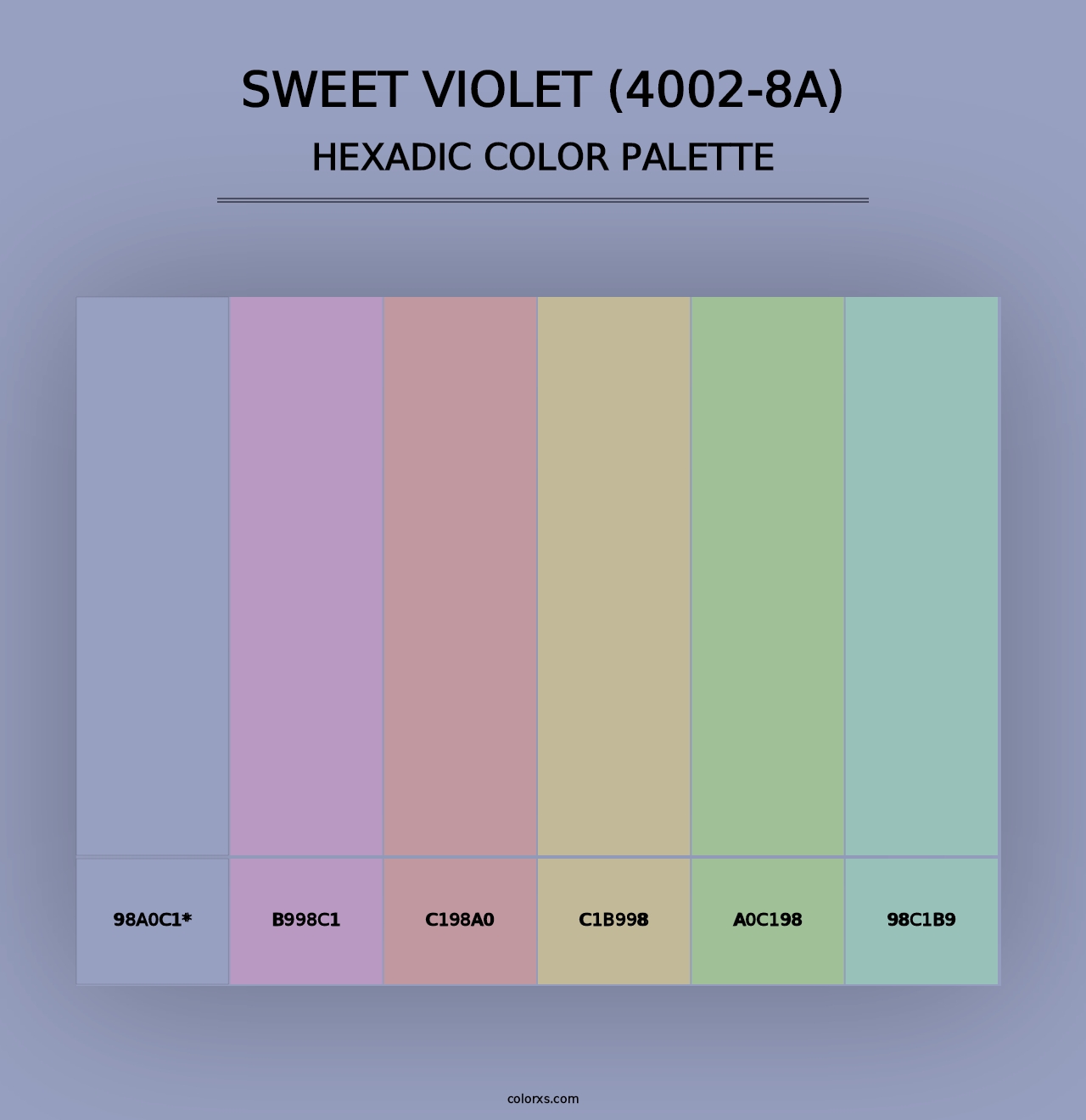 Sweet Violet (4002-8A) - Hexadic Color Palette