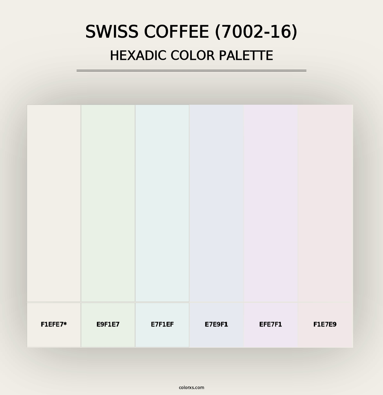 Swiss Coffee (7002-16) - Hexadic Color Palette