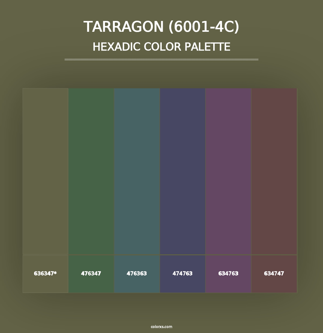 Tarragon (6001-4C) - Hexadic Color Palette