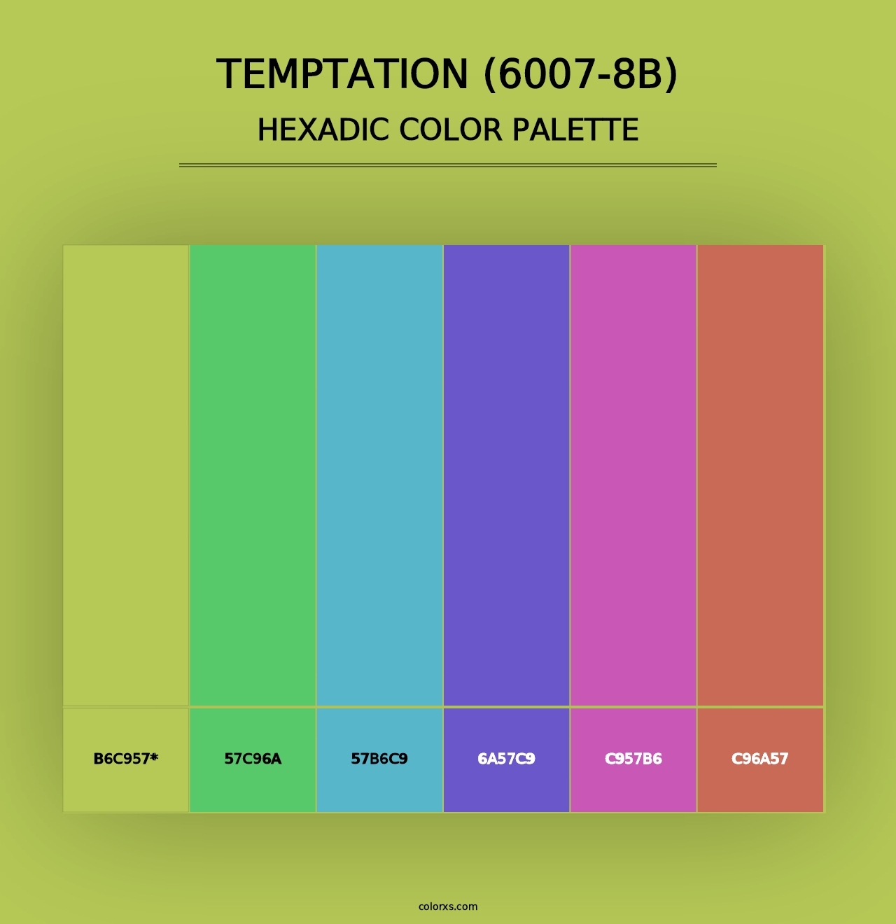 Temptation (6007-8B) - Hexadic Color Palette