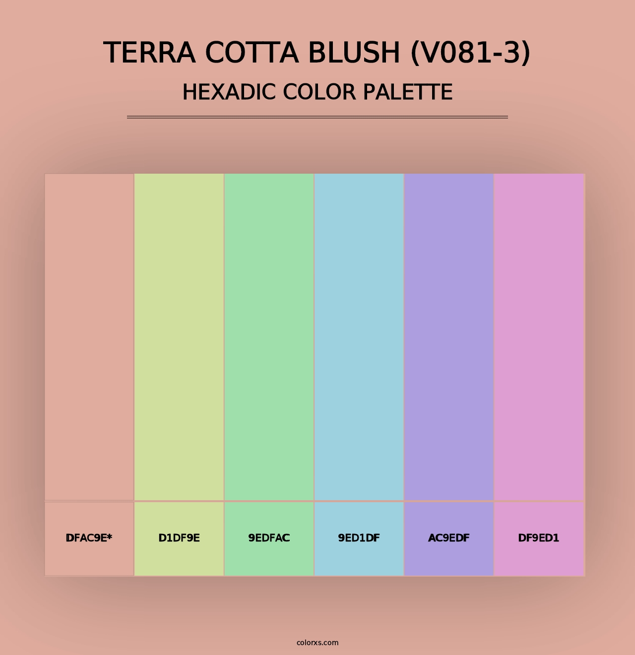 Terra Cotta Blush (V081-3) - Hexadic Color Palette