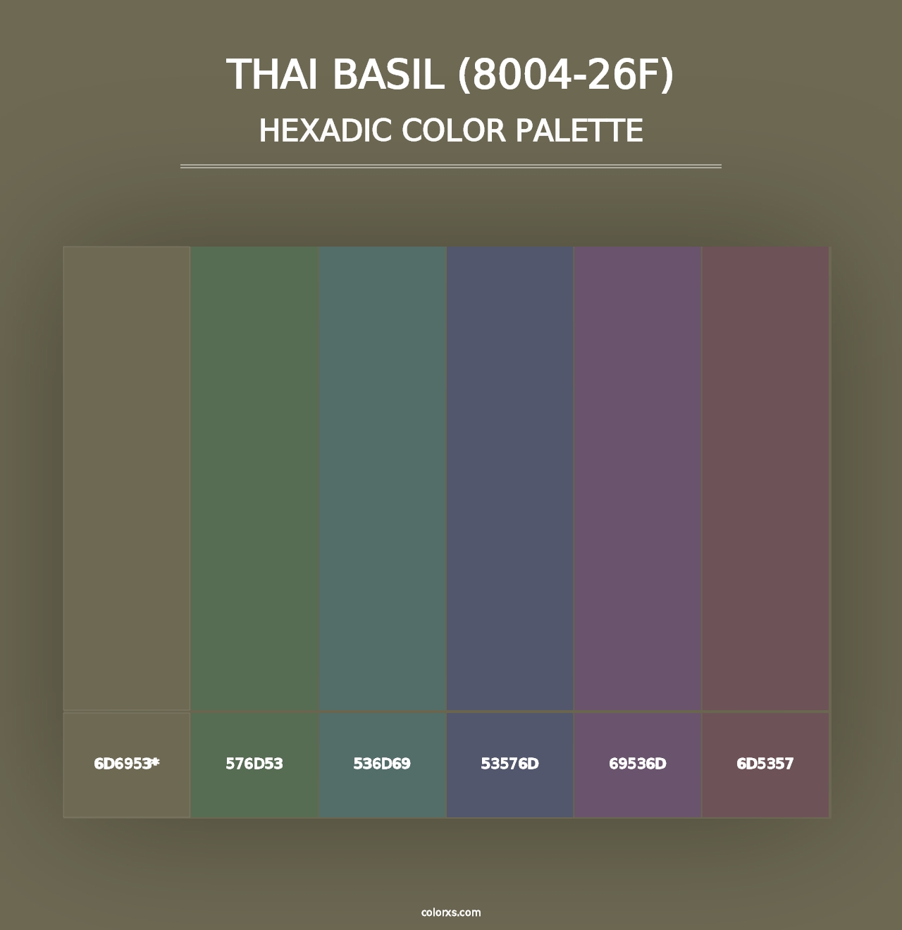 Thai Basil (8004-26F) - Hexadic Color Palette