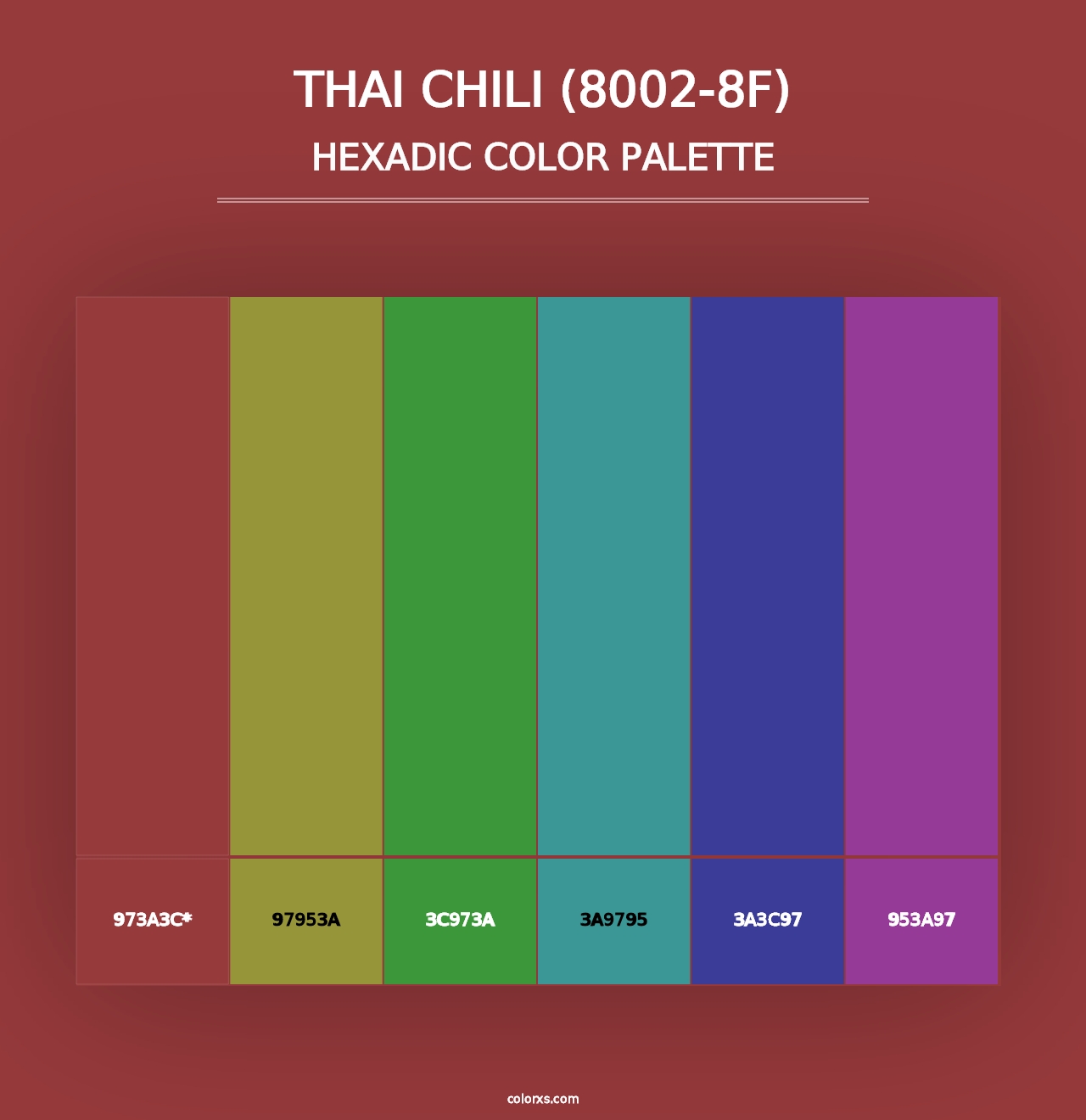 Thai Chili (8002-8F) - Hexadic Color Palette