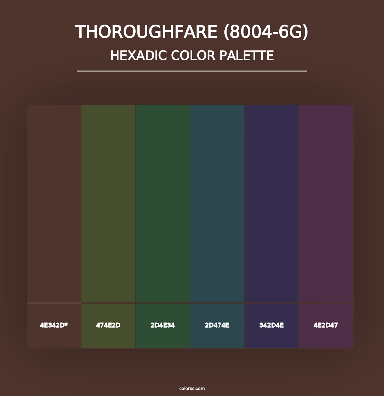 Thoroughfare (8004-6G) - Hexadic Color Palette