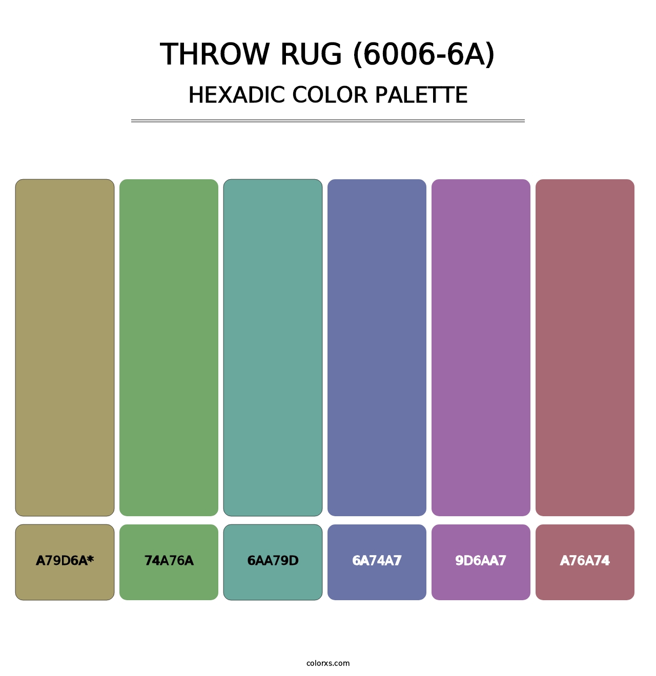 Throw Rug (6006-6A) - Hexadic Color Palette