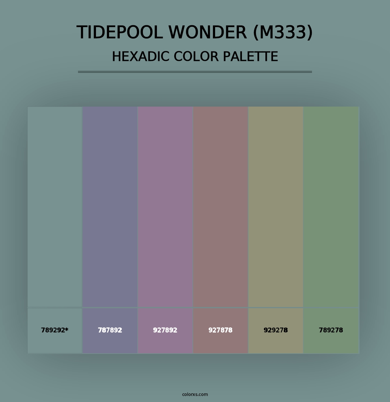 Tidepool Wonder (M333) - Hexadic Color Palette