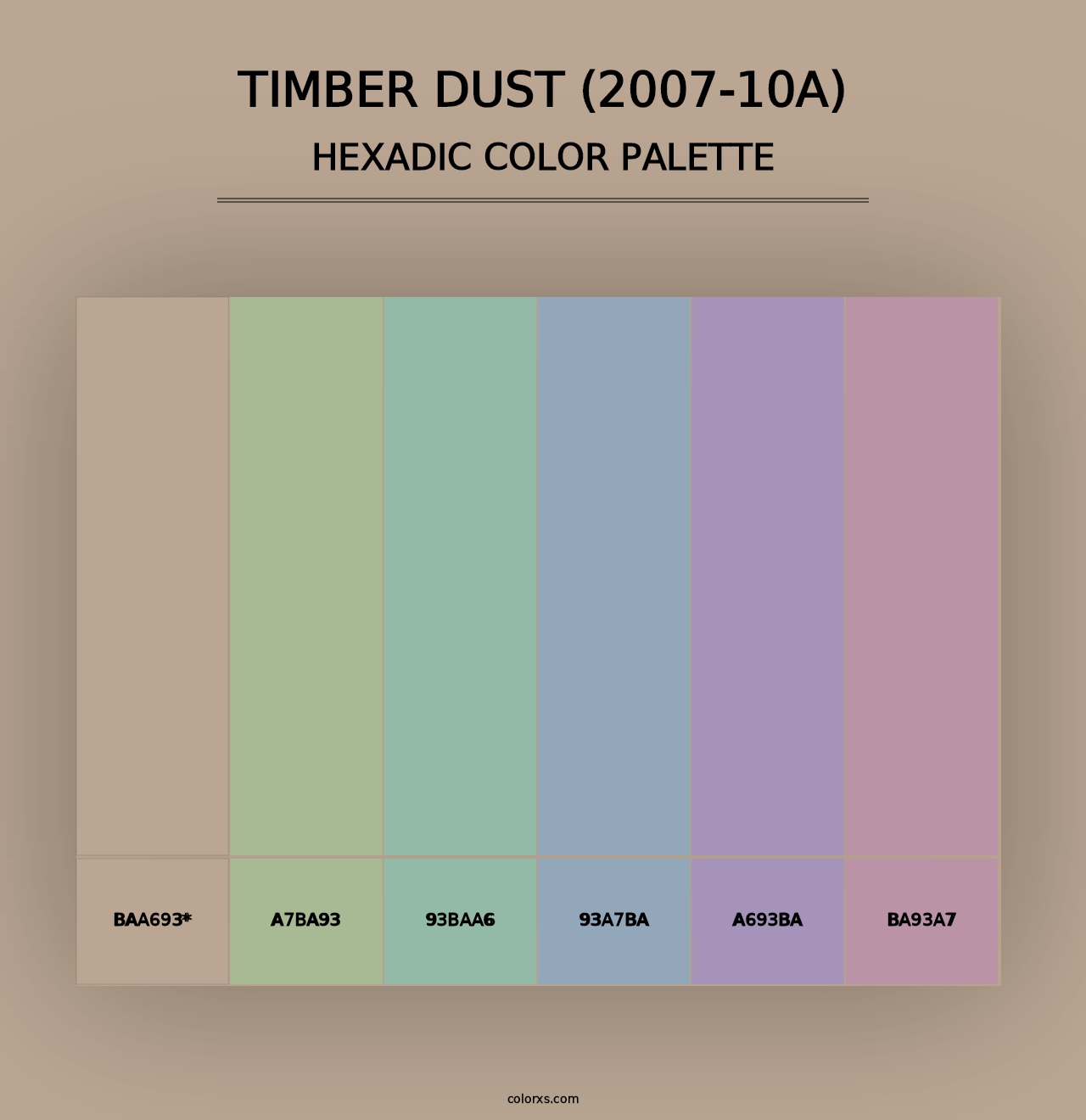 Timber Dust (2007-10A) - Hexadic Color Palette