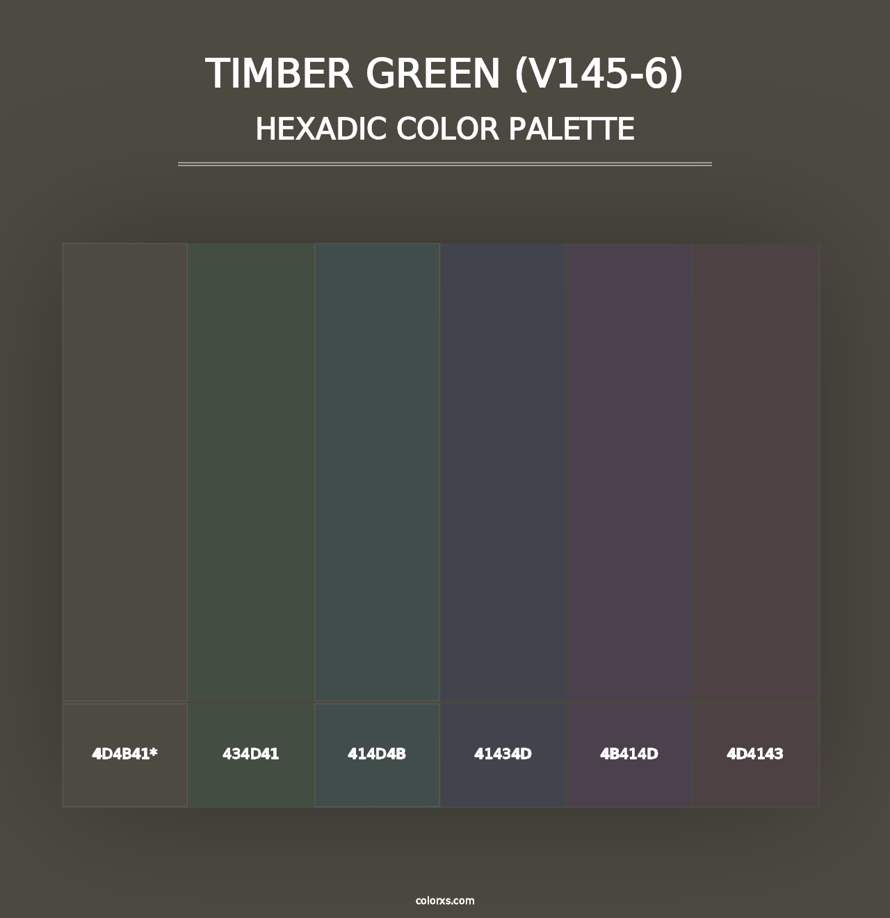 Timber Green (V145-6) - Hexadic Color Palette