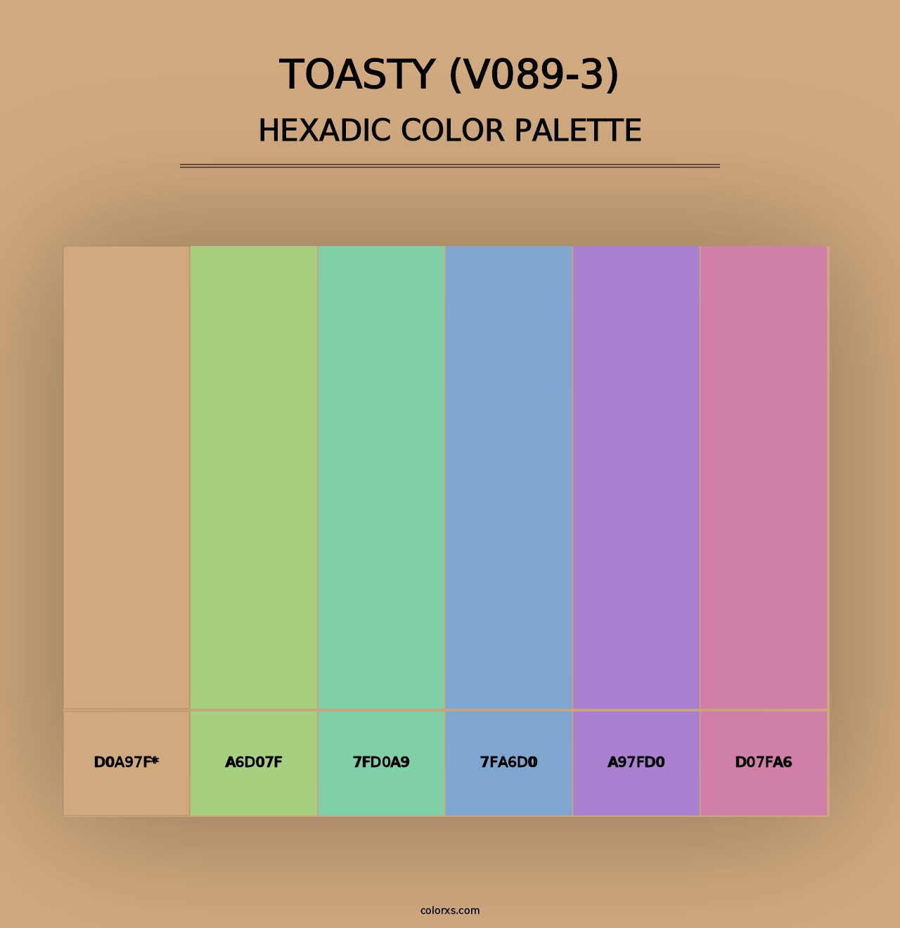 Toasty (V089-3) - Hexadic Color Palette