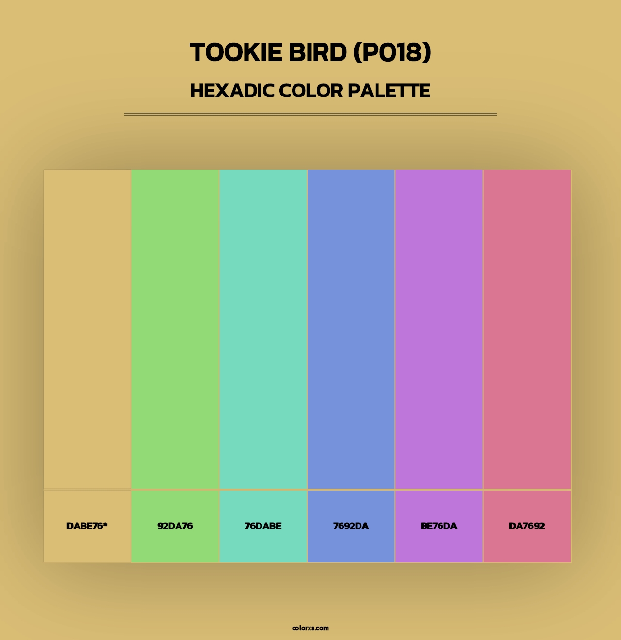 Tookie Bird (P018) - Hexadic Color Palette