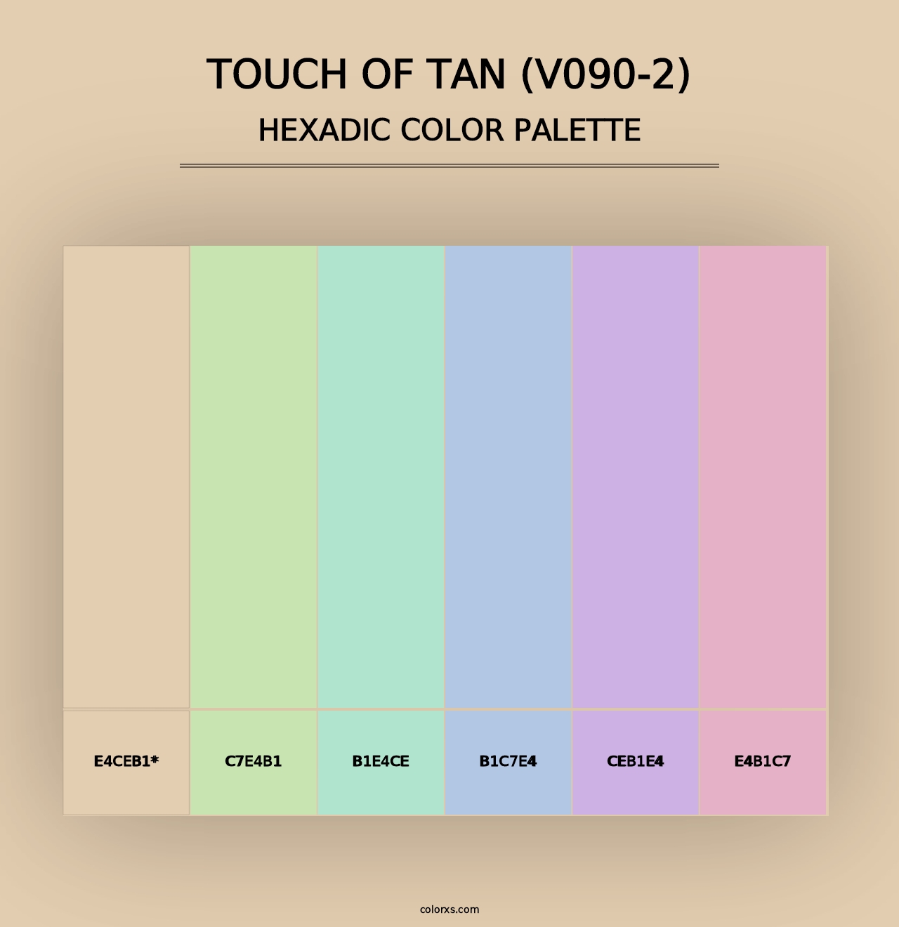 Touch of Tan (V090-2) - Hexadic Color Palette