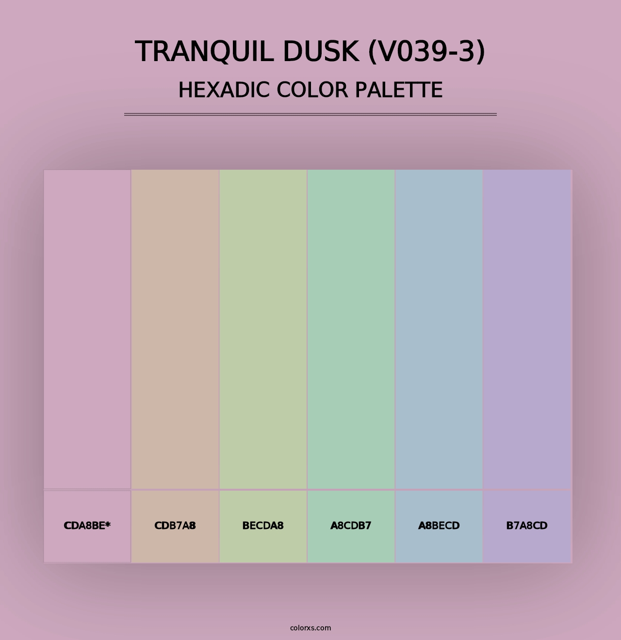 Tranquil Dusk (V039-3) - Hexadic Color Palette