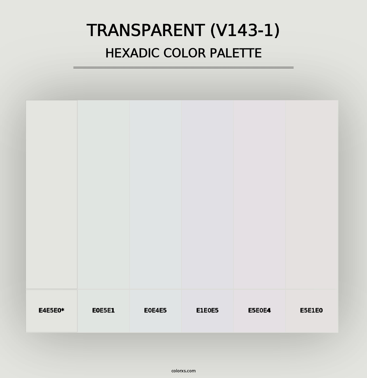 Transparent (V143-1) - Hexadic Color Palette