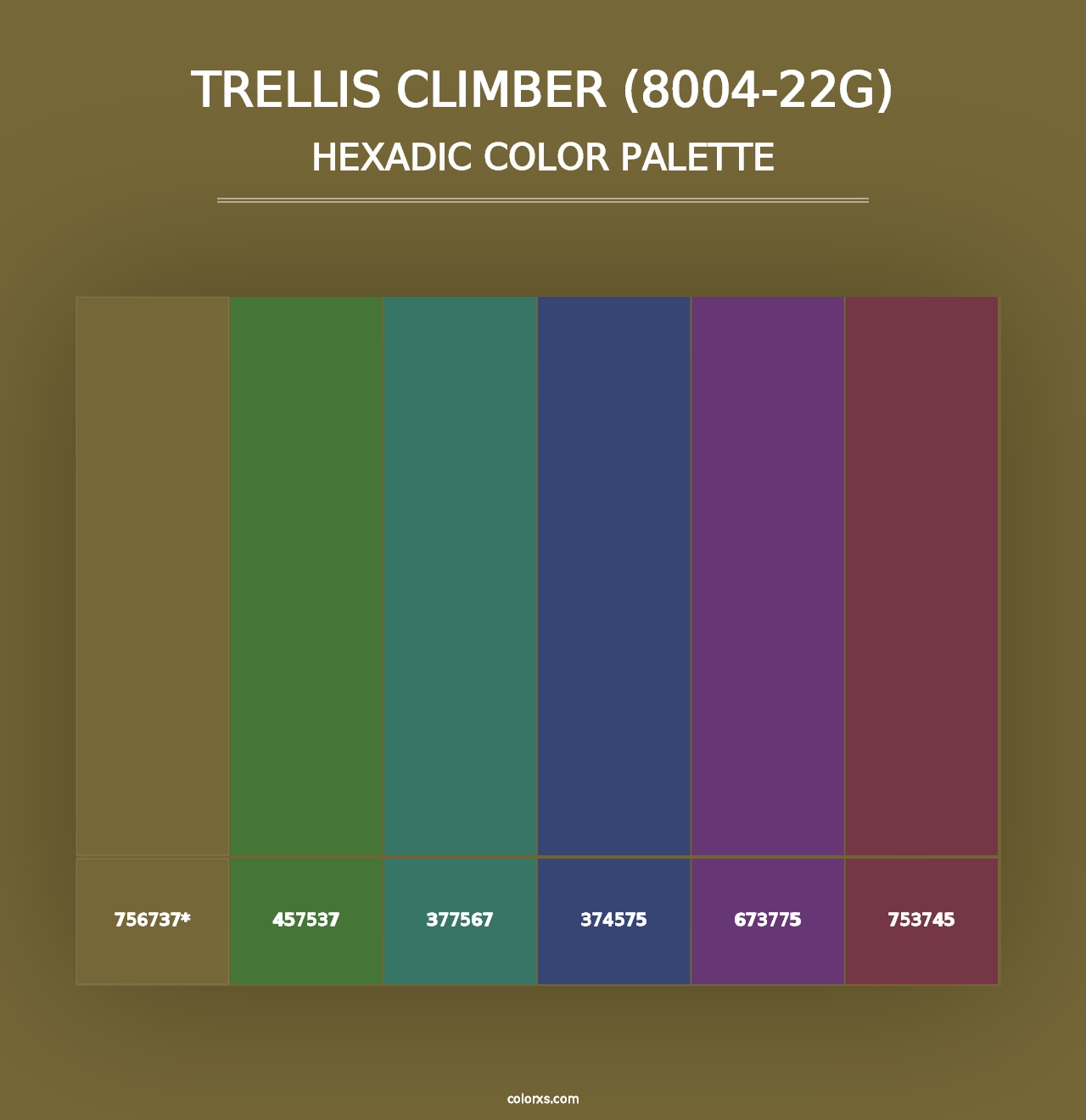 Trellis Climber (8004-22G) - Hexadic Color Palette