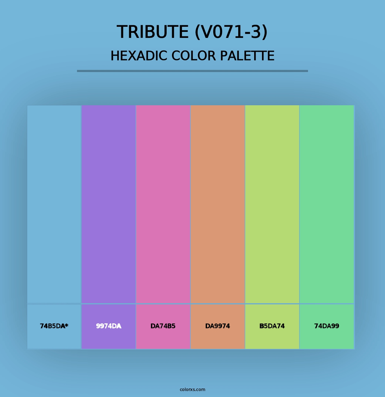 Tribute (V071-3) - Hexadic Color Palette