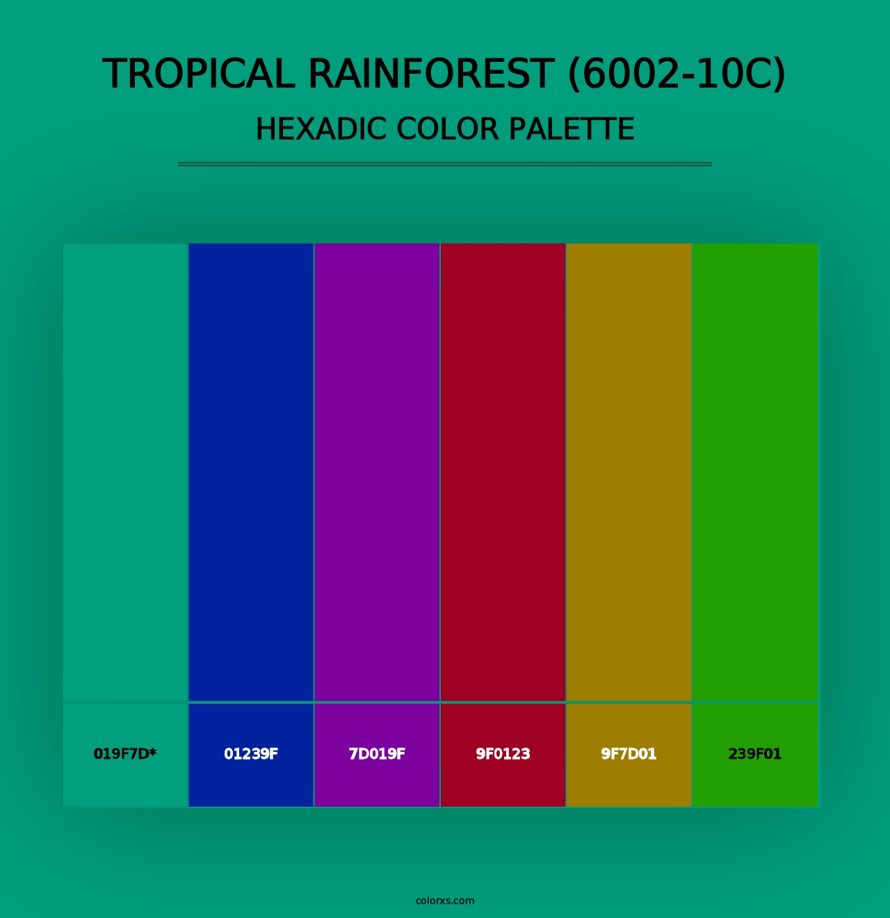 Tropical Rainforest (6002-10C) - Hexadic Color Palette