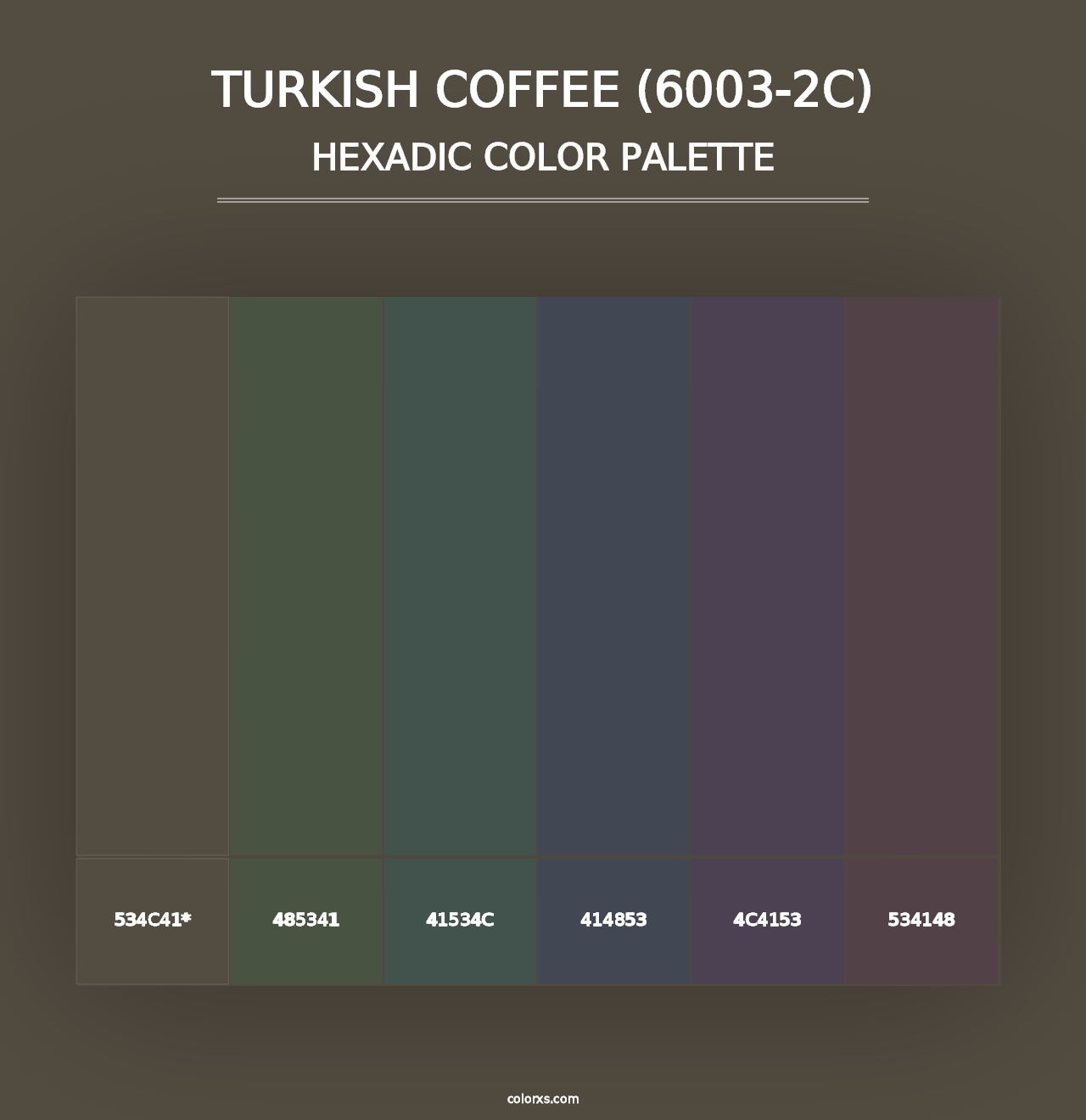 Turkish Coffee (6003-2C) - Hexadic Color Palette